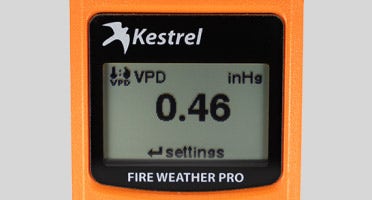 Kestrel Instruments Adds Vapor Pressure Deficit (VPD) to Kestrel 5500FW Fire Weather Meter